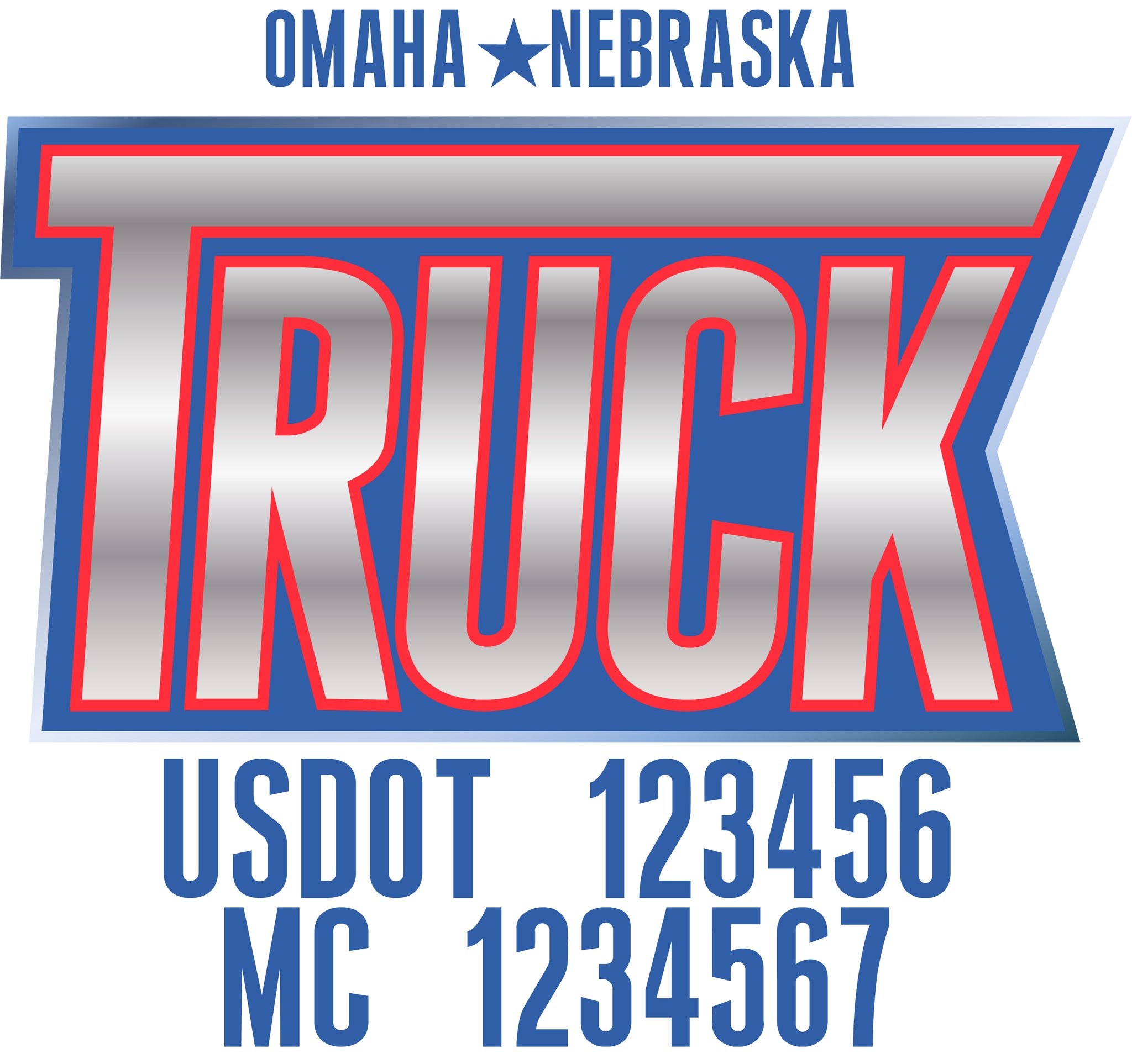  Truck Door Decal with USDOT & MC