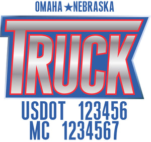  Truck Door Decal with USDOT & MC