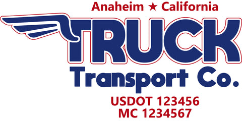  Truck Door Decal with USDOT & MC