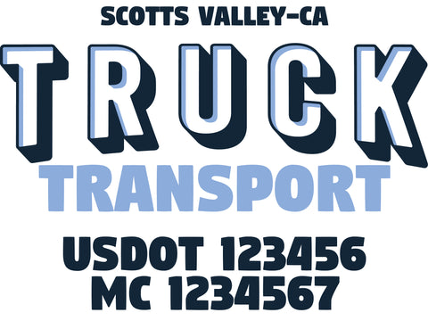  Truck Door Decal with USDOT & MC