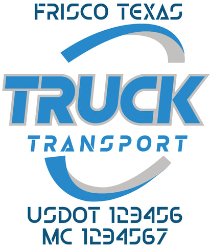  Truck Door Decal with USDOT & MC