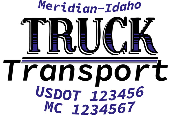 Truck Door Decal with USDOT & MC