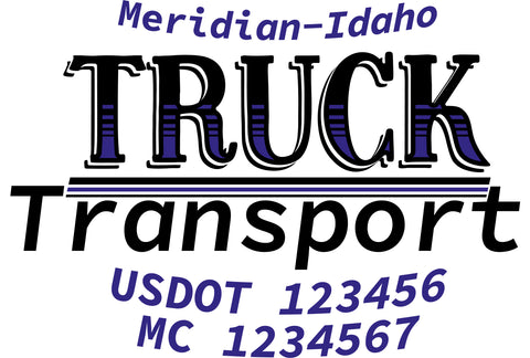  Truck Door Decal with USDOT & MC