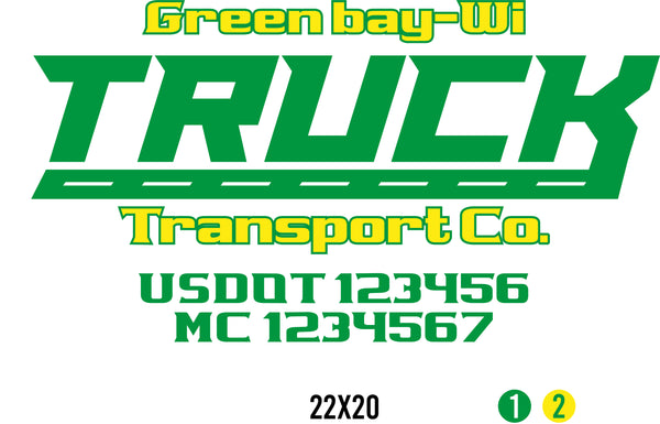 Company Name Truck Door Decal with USDOT & MC (set of 2)