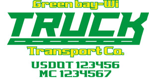  Truck Door Decal with USDOT & MC