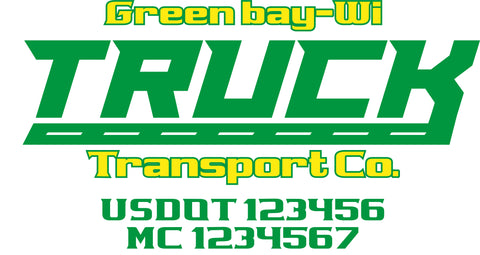  Truck Door Decal with USDOT & MC