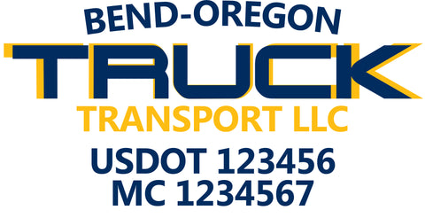  Truck Door Decal with USDOT & MC