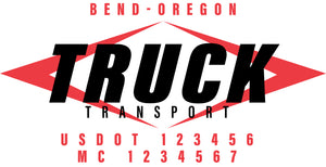  Truck Door Decal with USDOT & MC