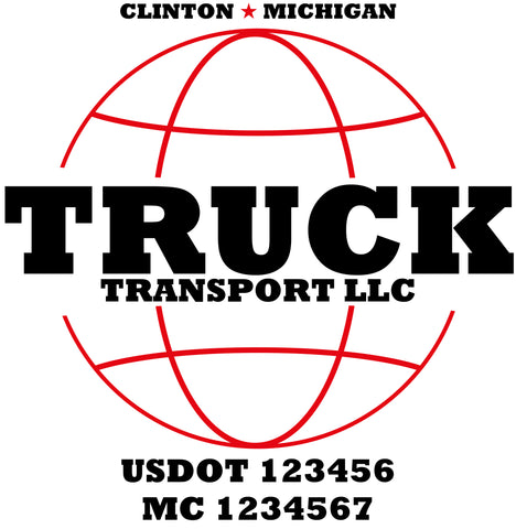 Truck Door Decal with USDOT & MC