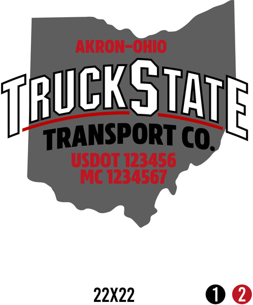 Company Name Truck Door Decal with USDOT & MC (set of 2)