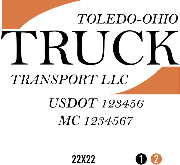 Company Name Truck Door Decal with USDOT & MC (set of 2)