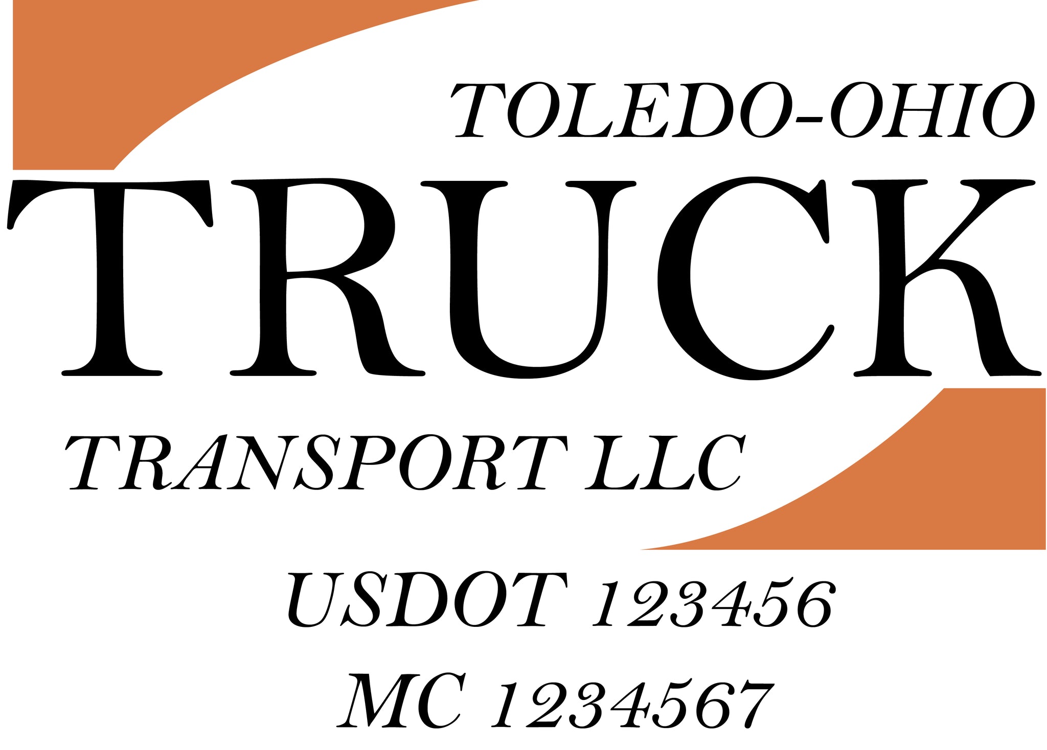  Truck Door Decal with USDOT & MC