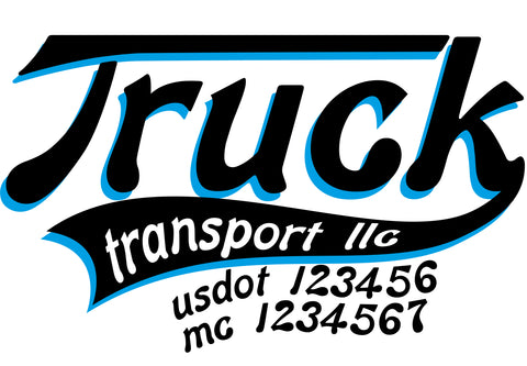  Truck Door Decal with USDOT & MC
