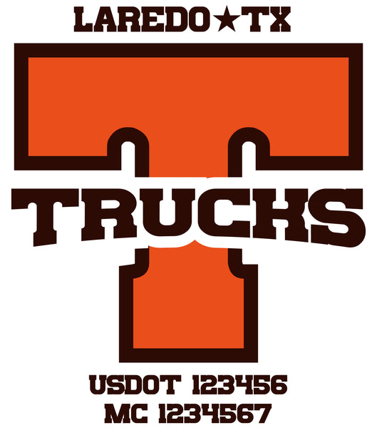  Truck Door Decal with USDOT & MC