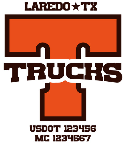  Truck Door Decal with USDOT & MC