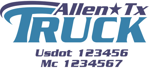  Truck Door Decal with USDOT & MC