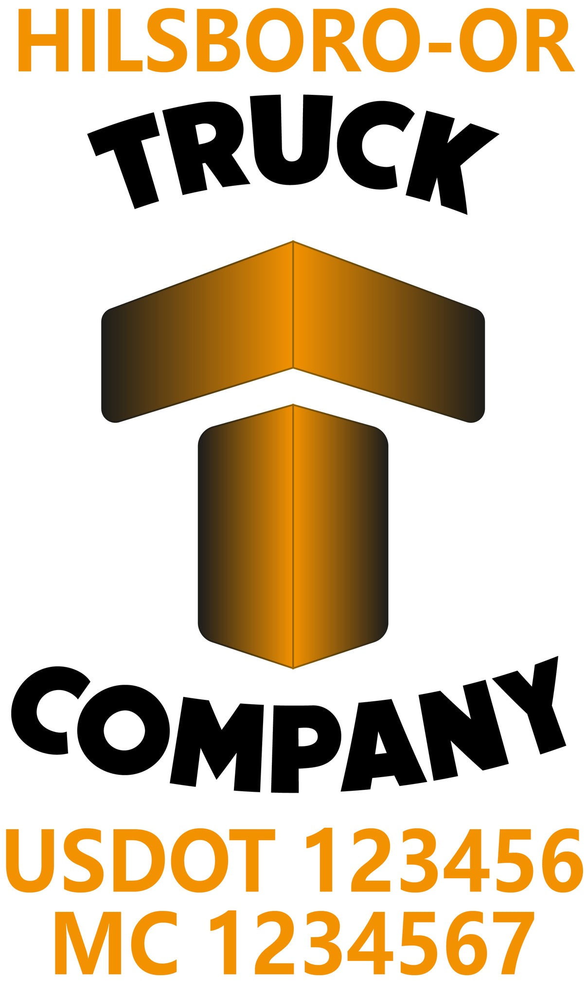  Truck Door Decal with USDOT & MC
