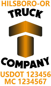  Truck Door Decal with USDOT & MC