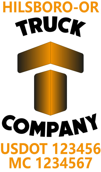  Truck Door Decal with USDOT & MC