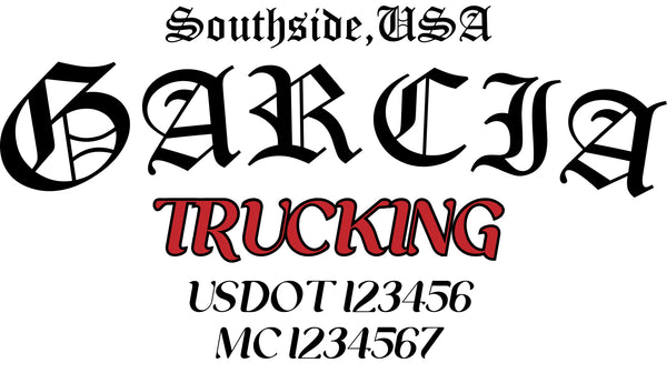  Truck Door Decal with USDOT & MC