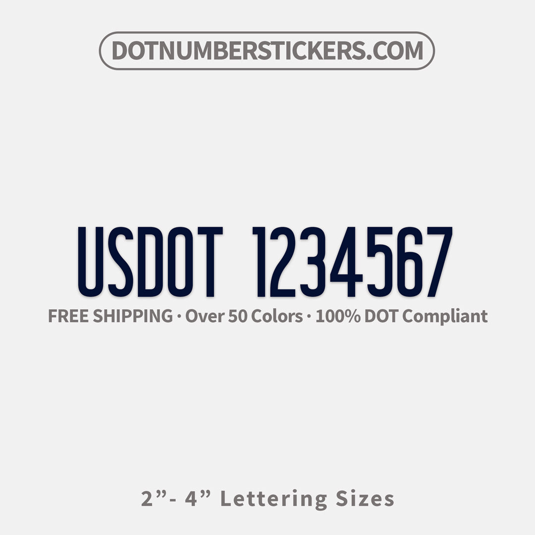 usdot number decal sticker