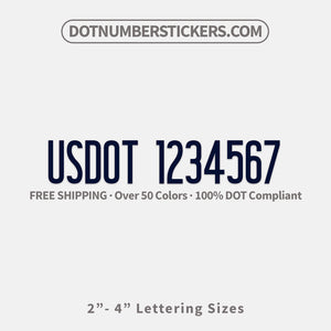 usdot number decal sticker