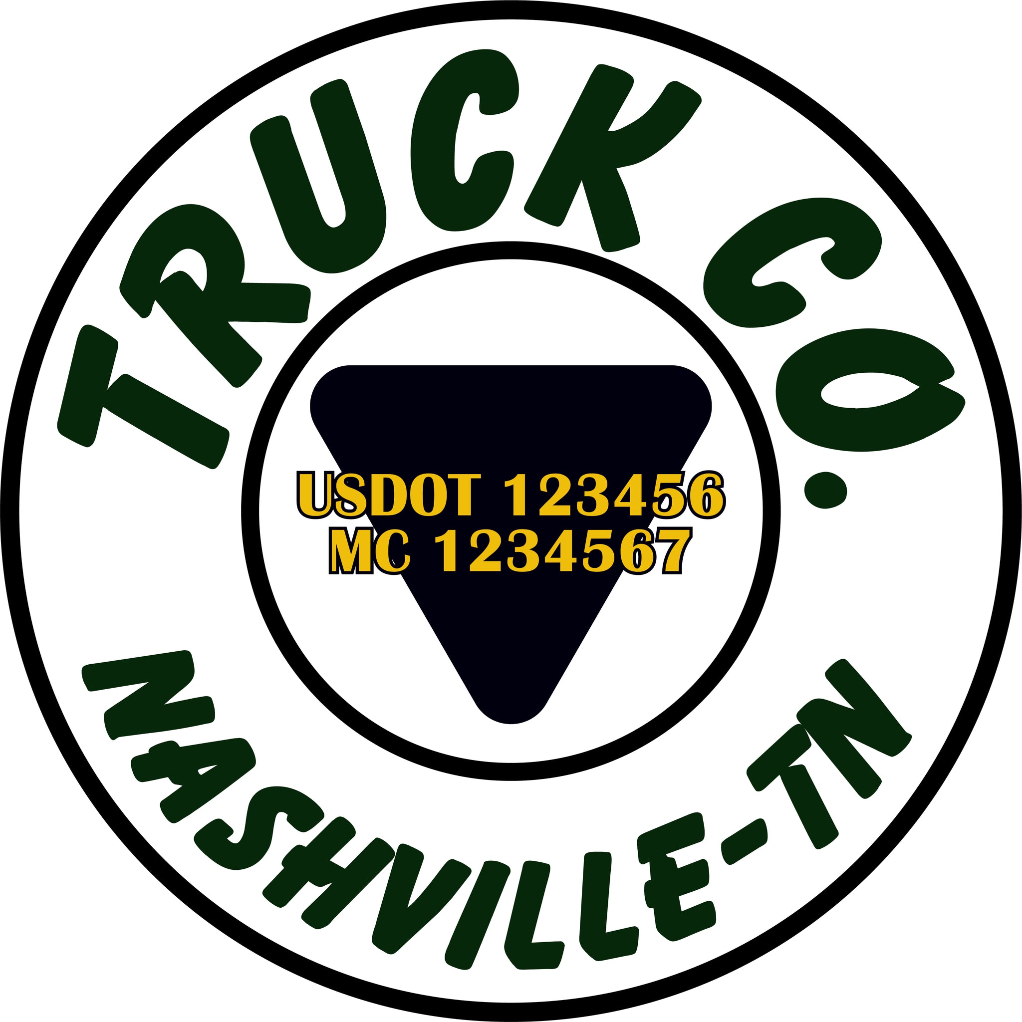  Truck Door Decal with USDOT & MC