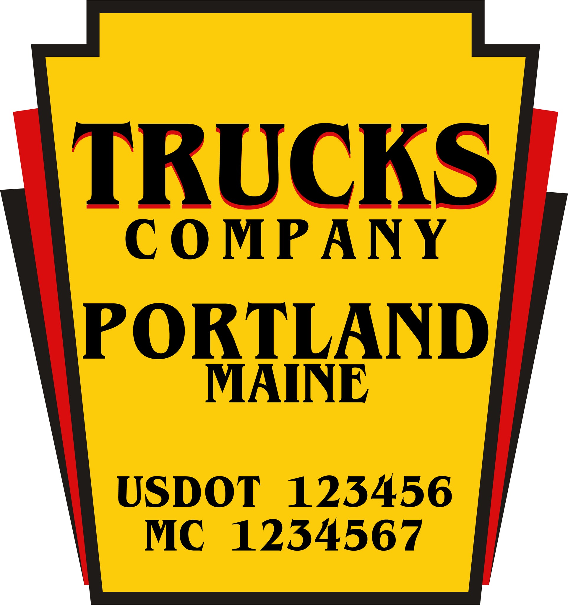  Truck Door Decal with USDOT & MC