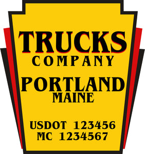  Truck Door Decal with USDOT & MC