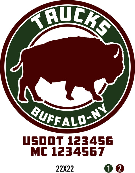 Company Name Truck Door Decal with USDOT & MC (set of 2)
