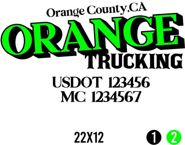 Company Name Truck Door Decal with USDOT & MC (set of 2)