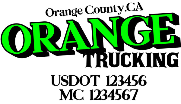  Truck Door Decal with USDOT & MC