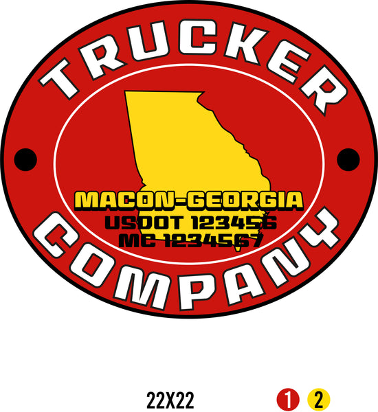 Company Name Truck Door Decal with USDOT & MC (set of 2)