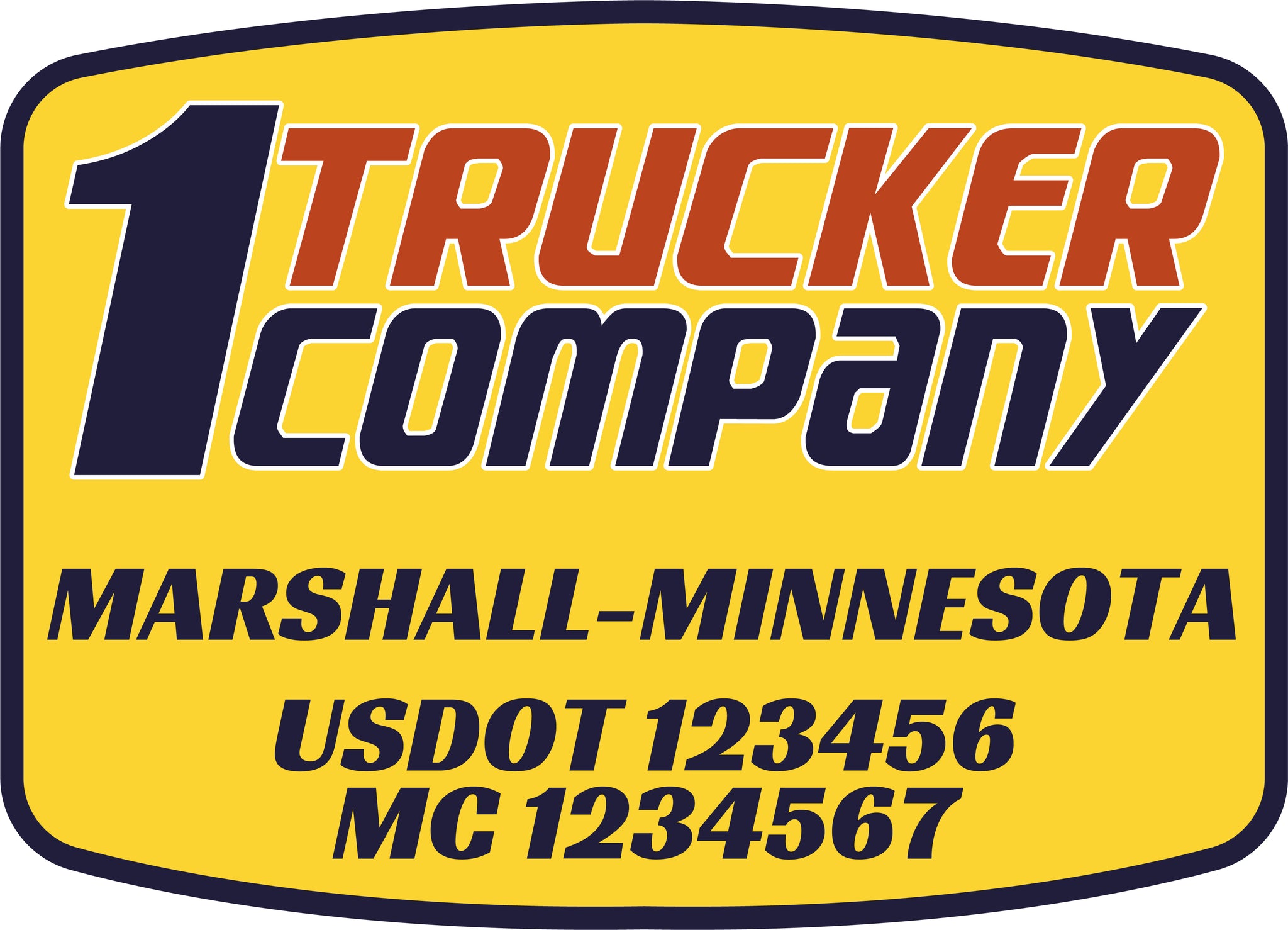  Truck Door Decal with USDOT & MC