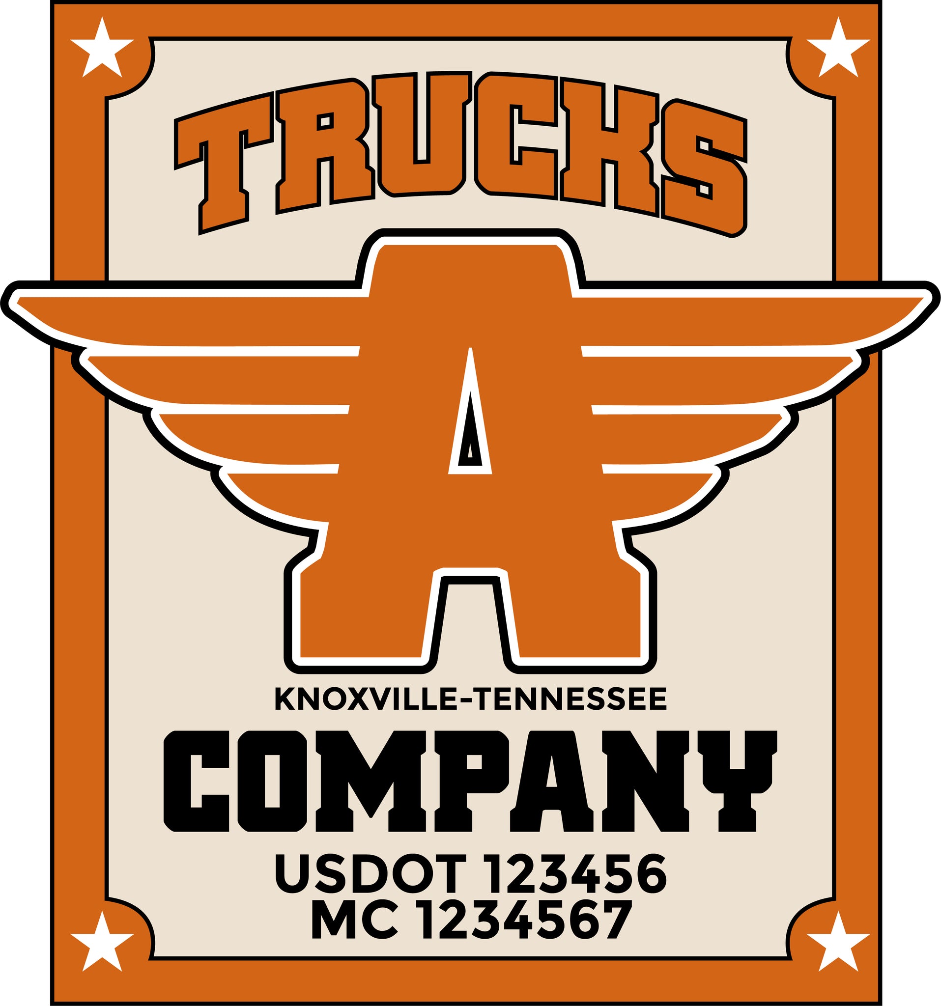 Truck Door Decal with USDOT & MC