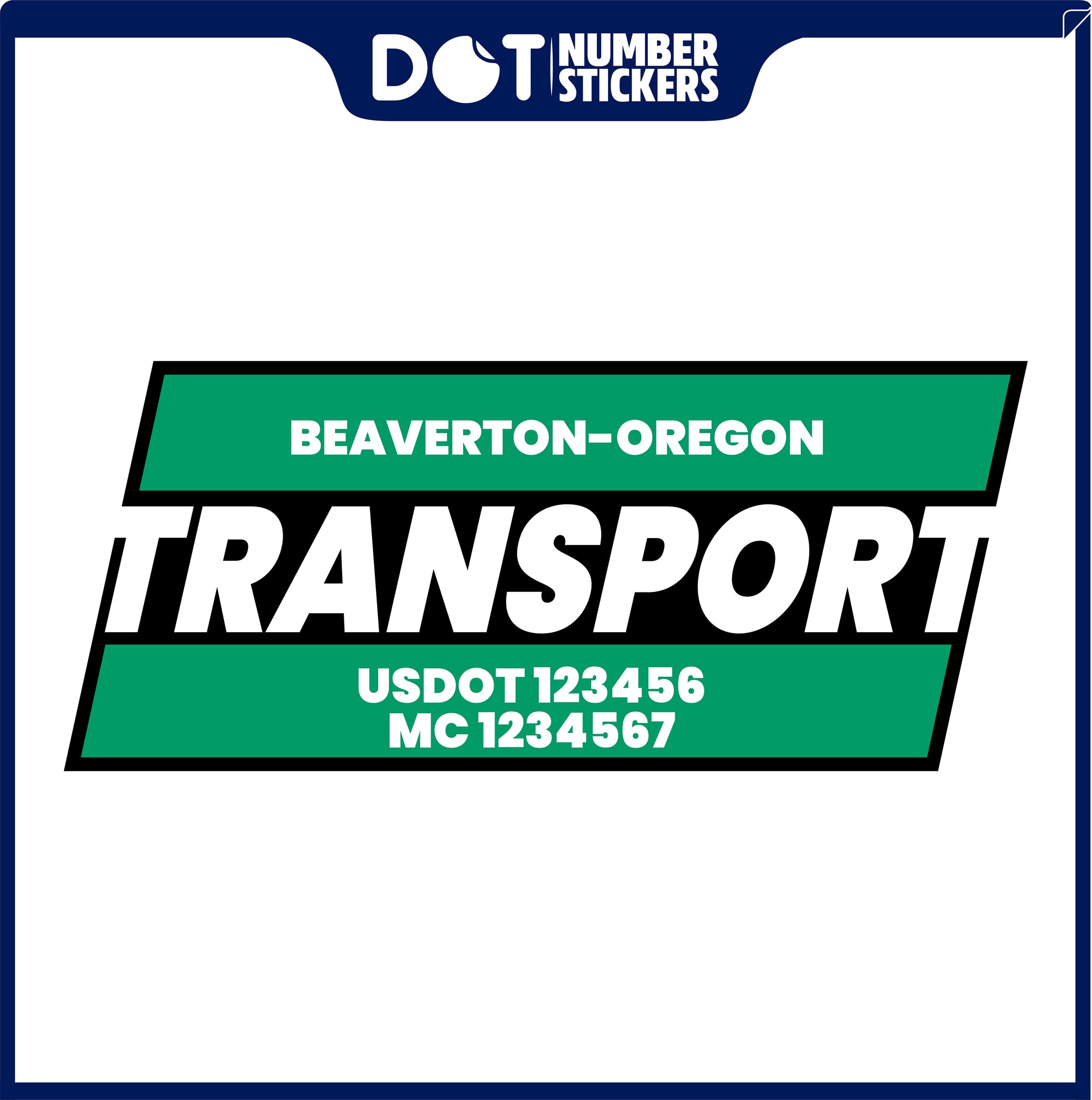  Truck Door Decal with USDOT & MC