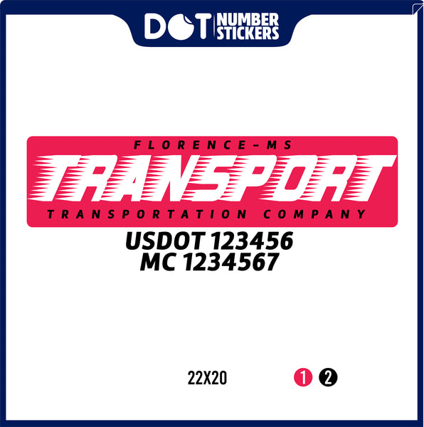 Company Name Truck Door Decal with USDOT & MC (set of 2)