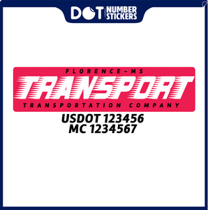  Truck Door Decal with USDOT & MC