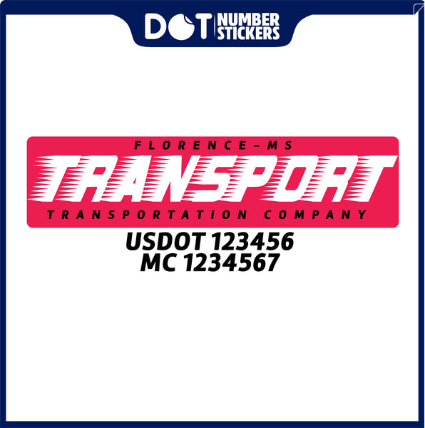  Truck Door Decal with USDOT & MC