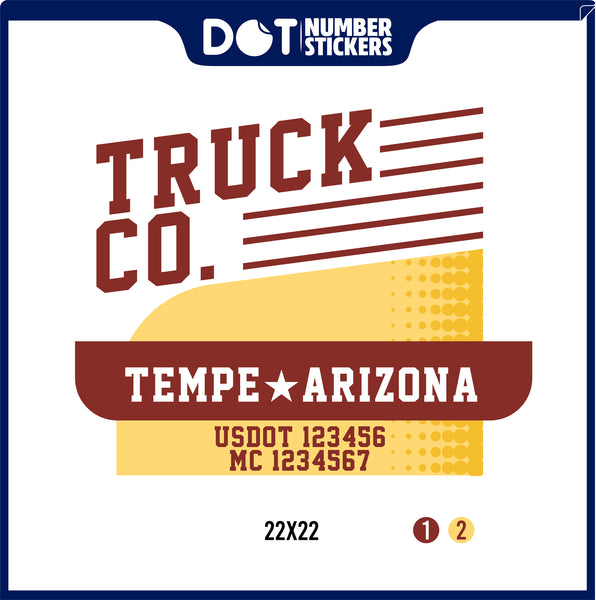 Company Name Truck Door Decal with USDOT & MC (set of 2)