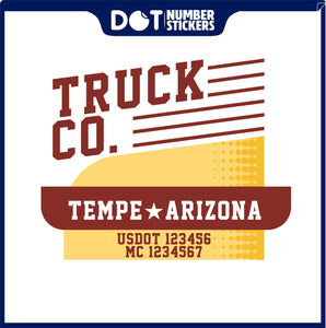  Truck Door Decal with USDOT & MC