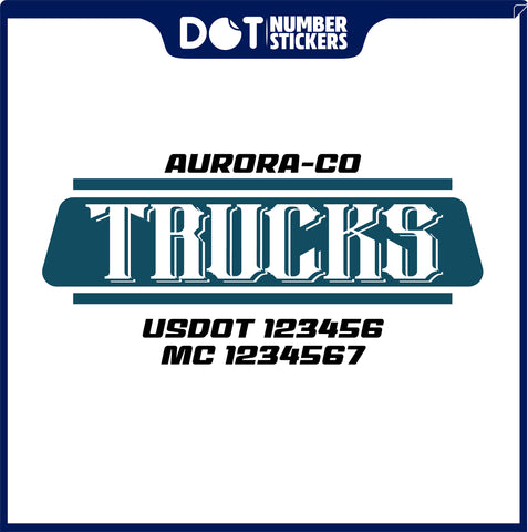  Truck Door Decal with USDOT & MC