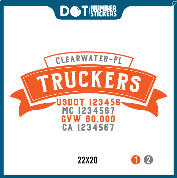 Company Name Truck Door Decal with USDOT & MC (set of 2)
