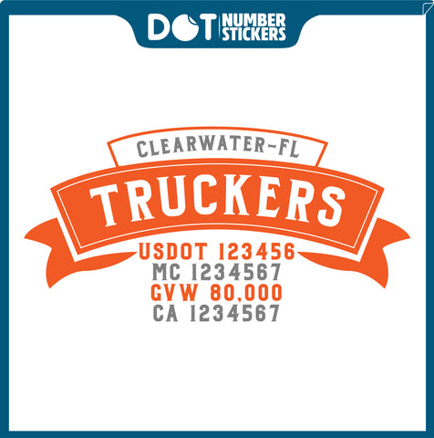 Truck Door Decal with USDOT & MC