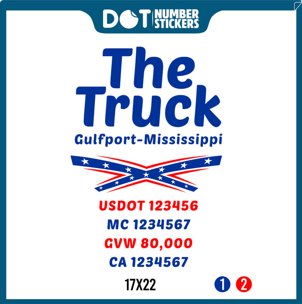 Company Name Truck Door Decal with USDOT & MC (set of 2)