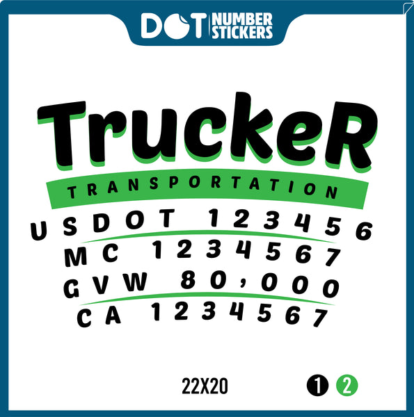 Company Name Truck Door Decal with USDOT & MC (set of 2)