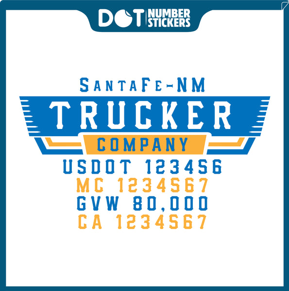  Truck Door Decal with USDOT & MC