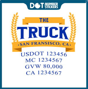  Truck Door Decal with USDOT & MC