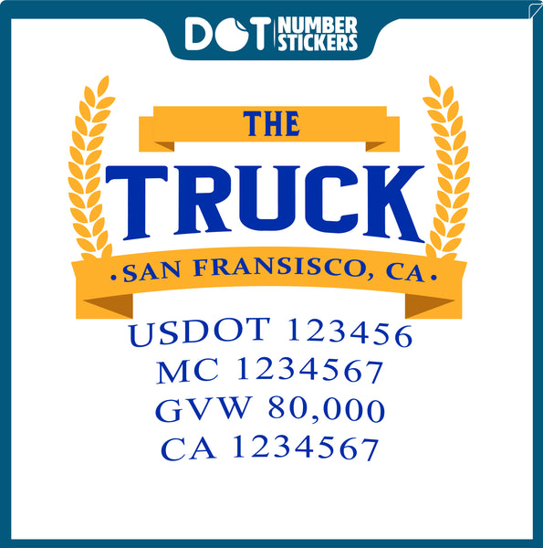  Truck Door Decal with USDOT & MC