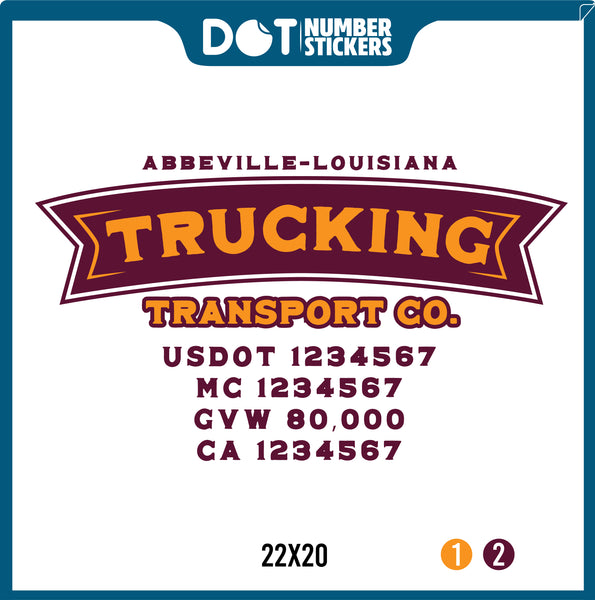 Company Name Truck Door Decal with USDOT & MC (set of 2)